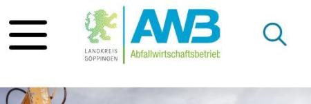 Navigationsbutton, Logo und Suchlupe